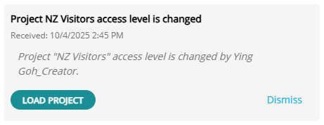 Project access level changed.png